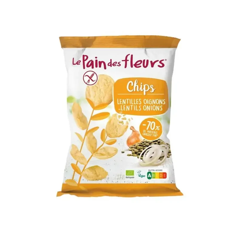Le Pain Des Fleurs Chips met linzen en ui 50 gram