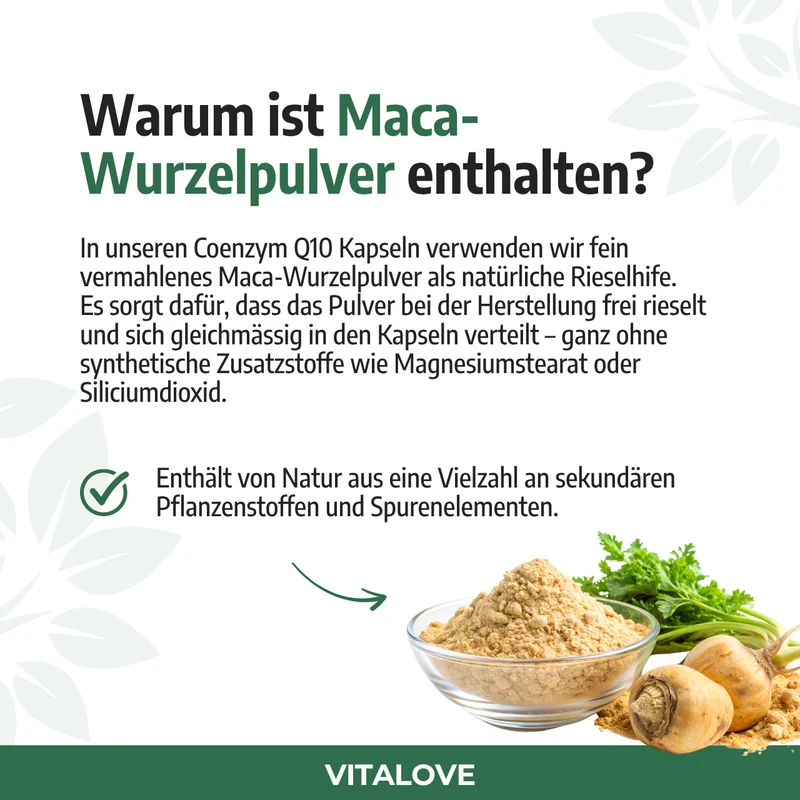 Coenzym Q10 Kapseln mit Maca – 90 Stück