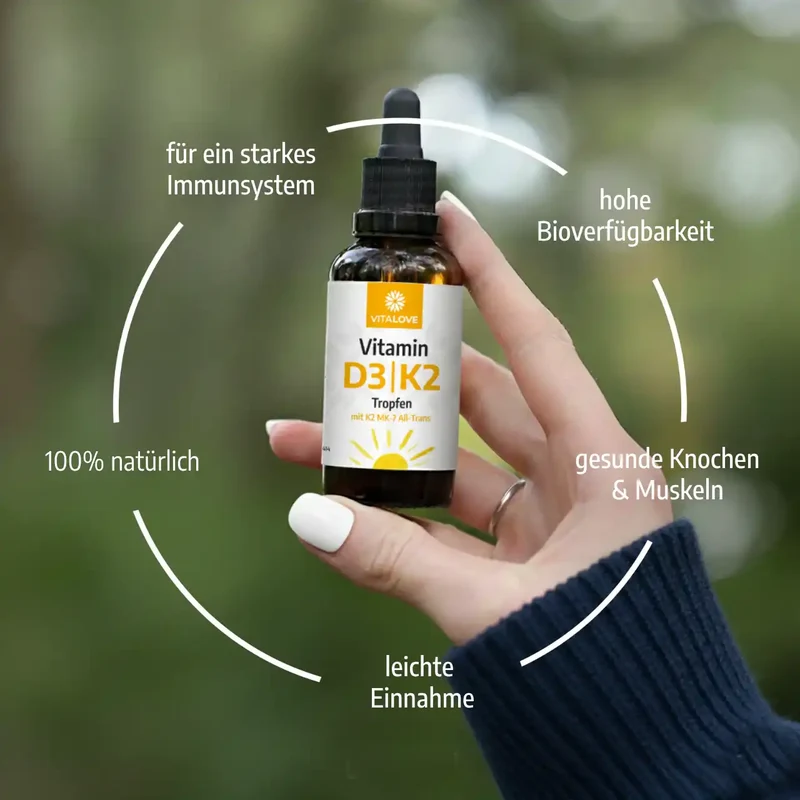 Vitamin D3 K2 Tropfen mit MK7 All-Trans – 50 ml