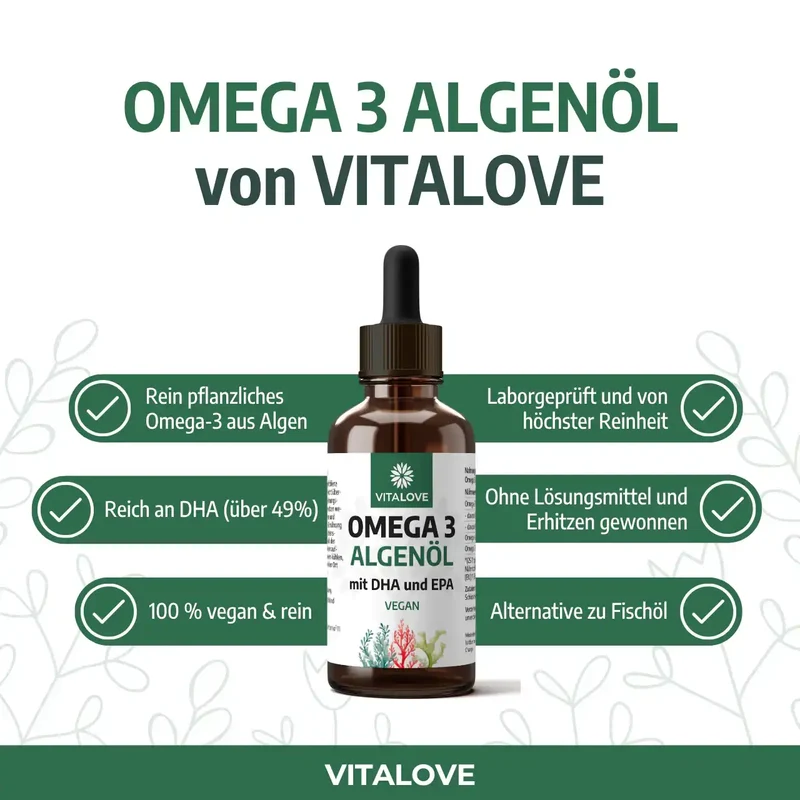 Omega-3 Algenöl Tropfen (DHA & EPA) – 30 ml