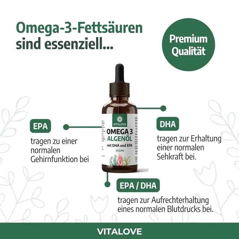 Omega-3 Algenöl Tropfen (DHA & EPA) – 30 ml