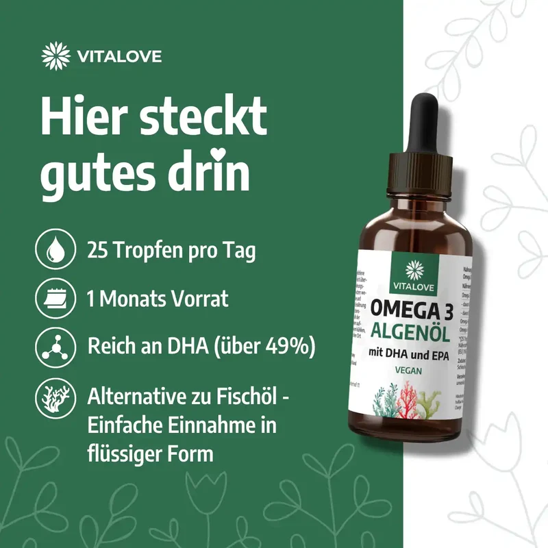 Omega-3 Algenöl Tropfen (DHA & EPA) – 30 ml
