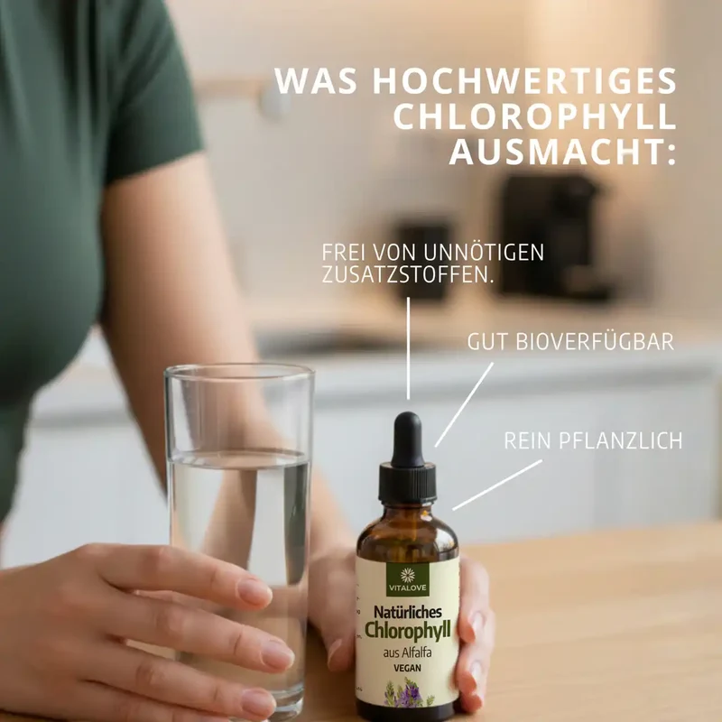 Chlorophyll Tropfen (natürlich aus Alfalfa) – 50 ml