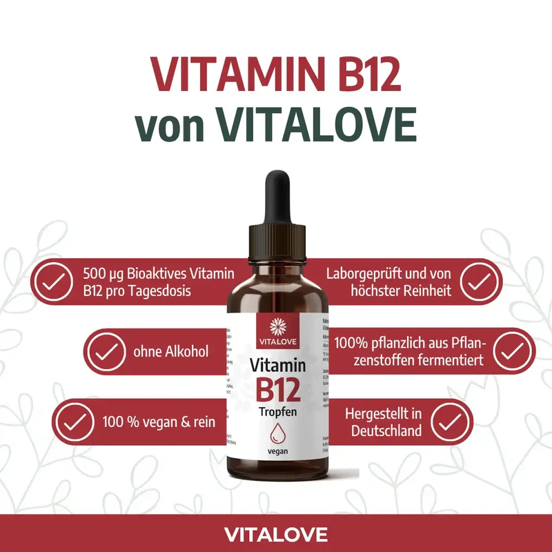 Vitamin B12 Tropfen bioaktiv und alkoholfrei – 50 ml