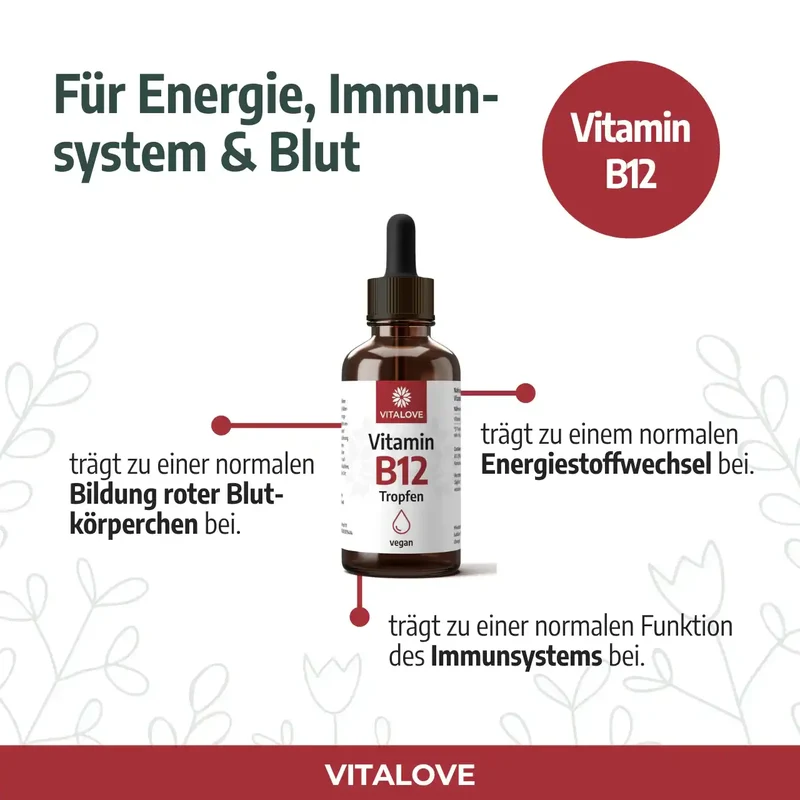 Vitamin B12 Tropfen bioaktiv und alkoholfrei – 50 ml