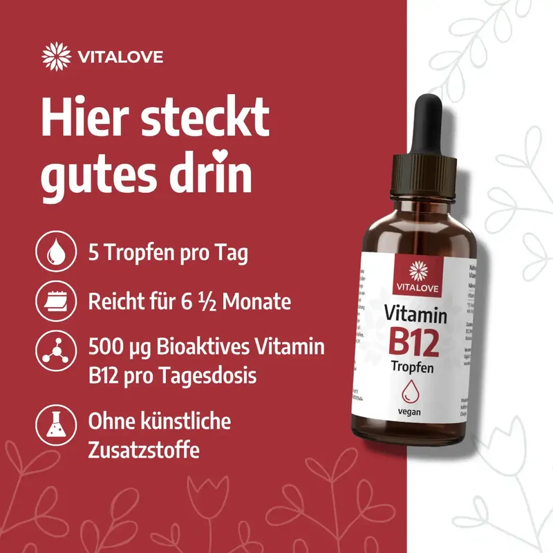 Vitamin B12 Tropfen bioaktiv und alkoholfrei – 50 ml