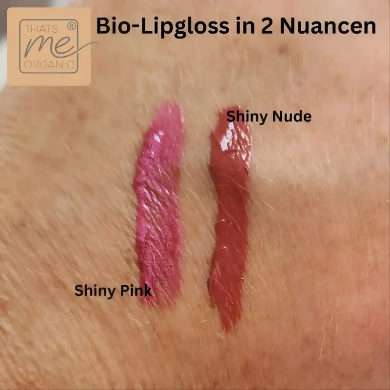 Bio-Lipgloss Shiny Pink + Shiny Nude – Pflegend, Deckend + Cruelty-Free | Naturkosmetik