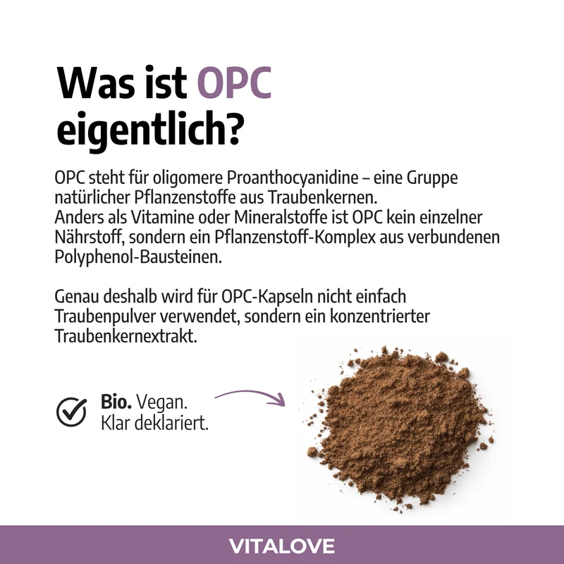 Bio OPC Kapseln – Traubenkernextrakt – 60 Kapseln