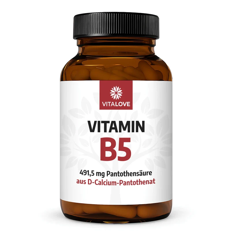 Vitamin B5 Kapseln (Pantothensäure) – 180 Kapseln