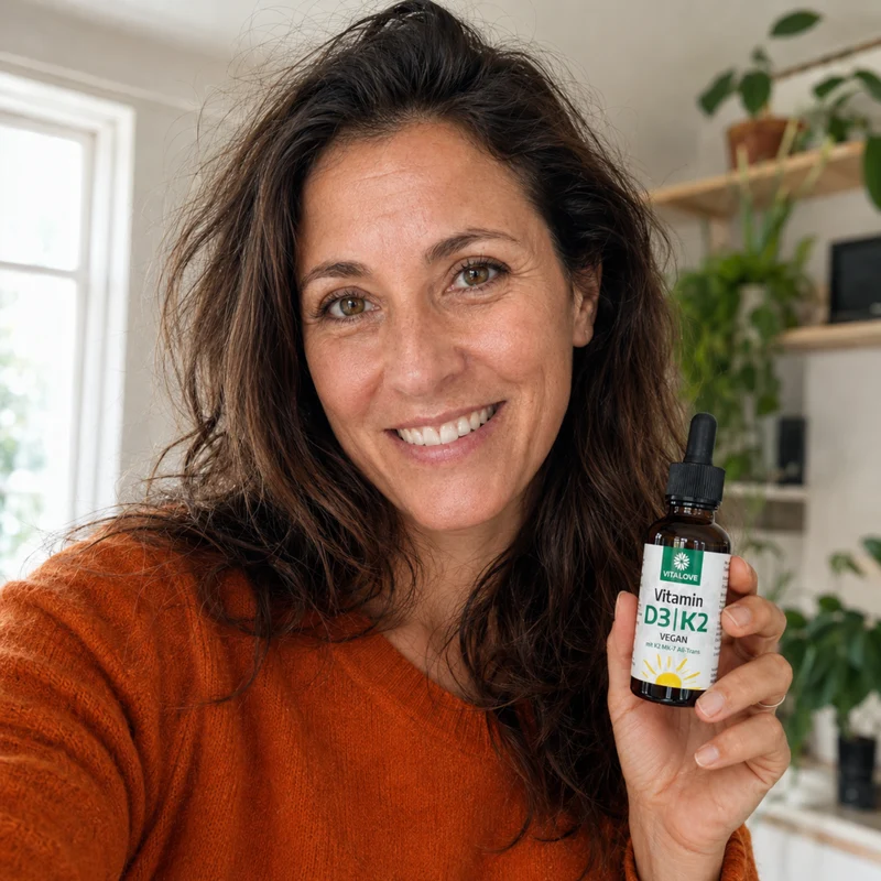 Vegane Vitamin D3 K2 Tropfen aus Flechten – 50 ml
