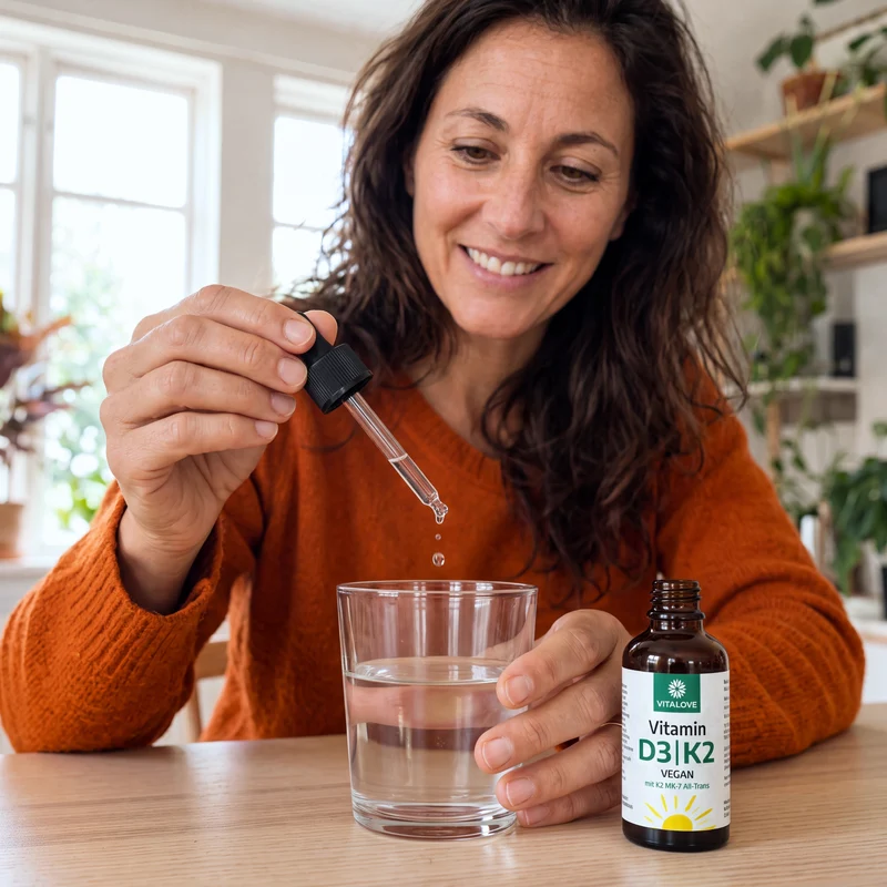 Vegane Vitamin D3 K2 Tropfen aus Flechten – 50 ml