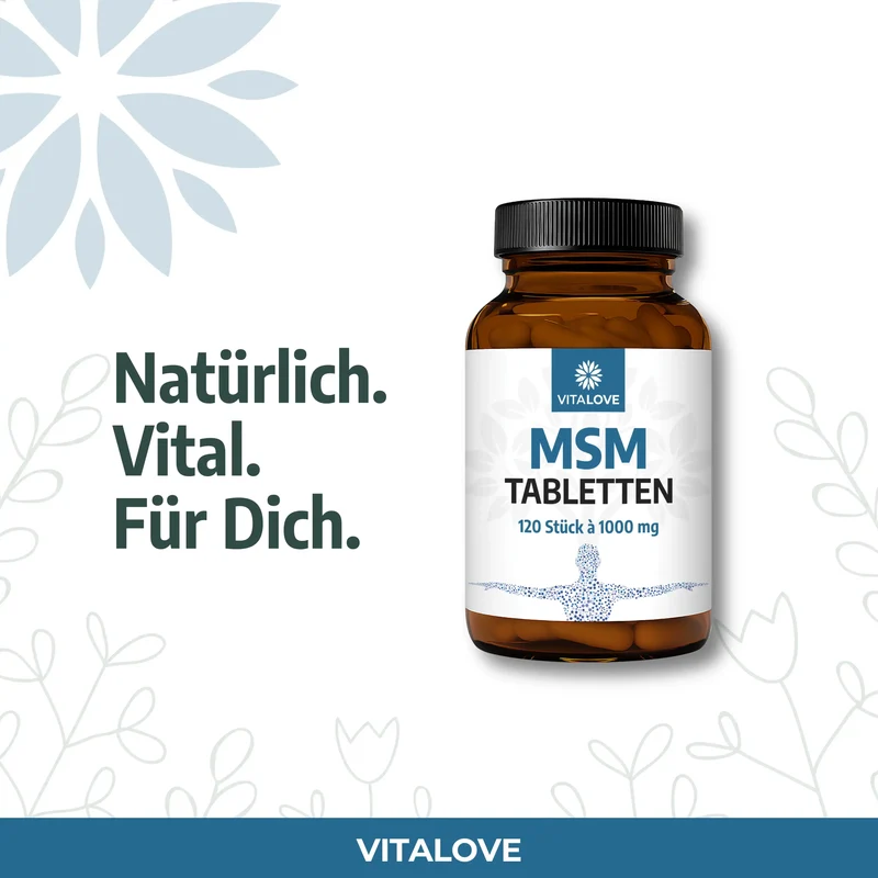 MSM Tabletten mit 1000 mg reinem MSM – 120 Stück