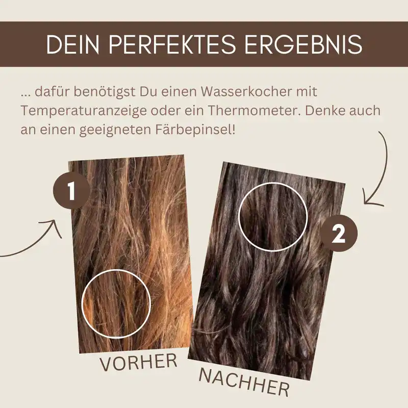 Profi-Pflanzenhaarfarbe "warmes Kastanien braun - warm chestnut brown"