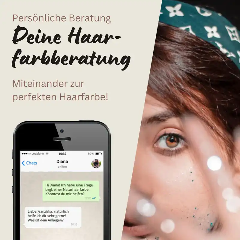 Profi-Pflanzenhaarfarbe "warmes Kastanien braun - warm chestnut brown"