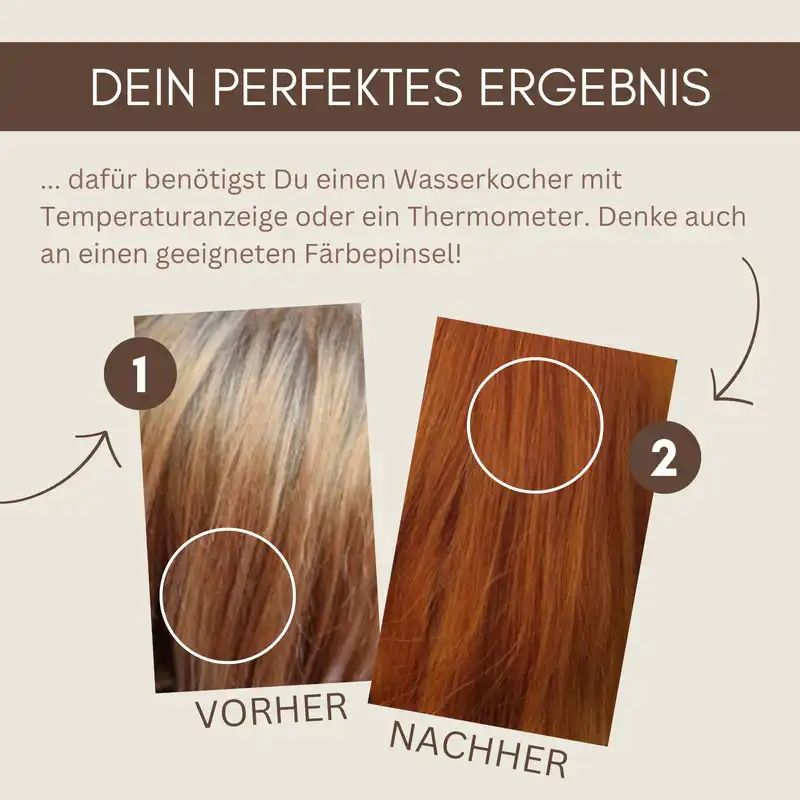 Profi-Pflanzenhaarfarbe "warmes rotes Henna pur - warm pure henna red"