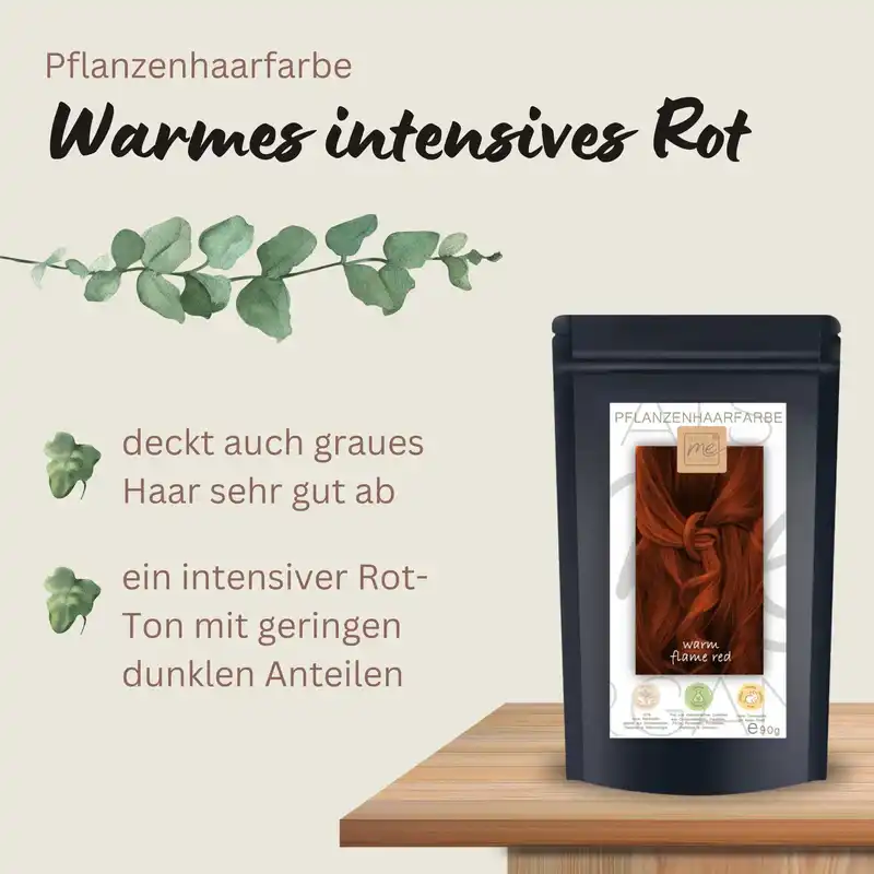 Profi-Pflanzenhaarfarbe "warmes Flammen-Rot - warm flame red"