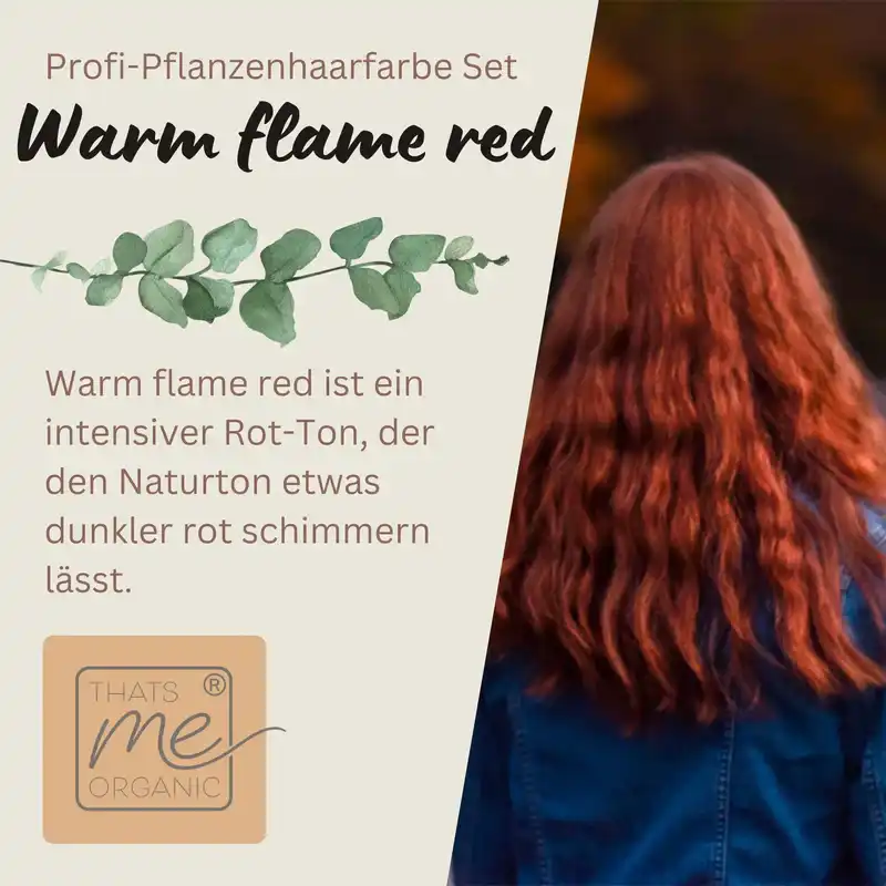 Profi-Pflanzenhaarfarbe "warmes Flammen-Rot - warm flame red"