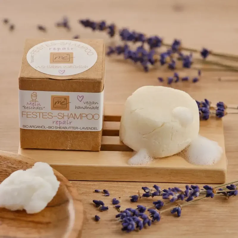 Festes Shampoo "repair" für trockenes, lockiges & strapaziertes Haar 40g handgemacht! Low-POO (vegan)