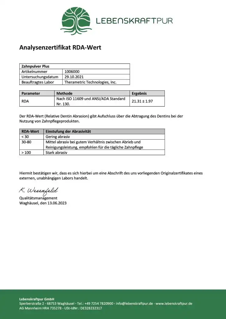 Zahnpulver Plus
