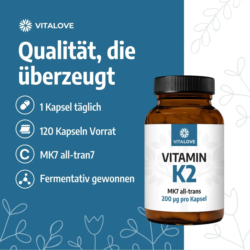 Vitamin K2 Kapseln (MK7 all-trans) – 120 Kapseln