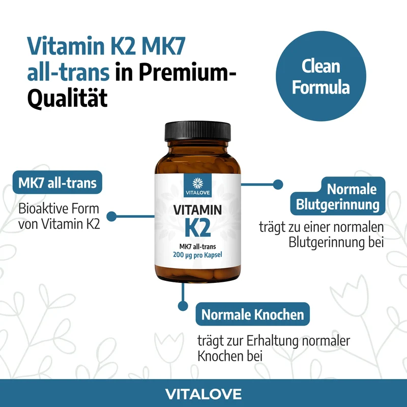 Vitamin K2 Kapseln (MK7 all-trans) – 120 Kapseln