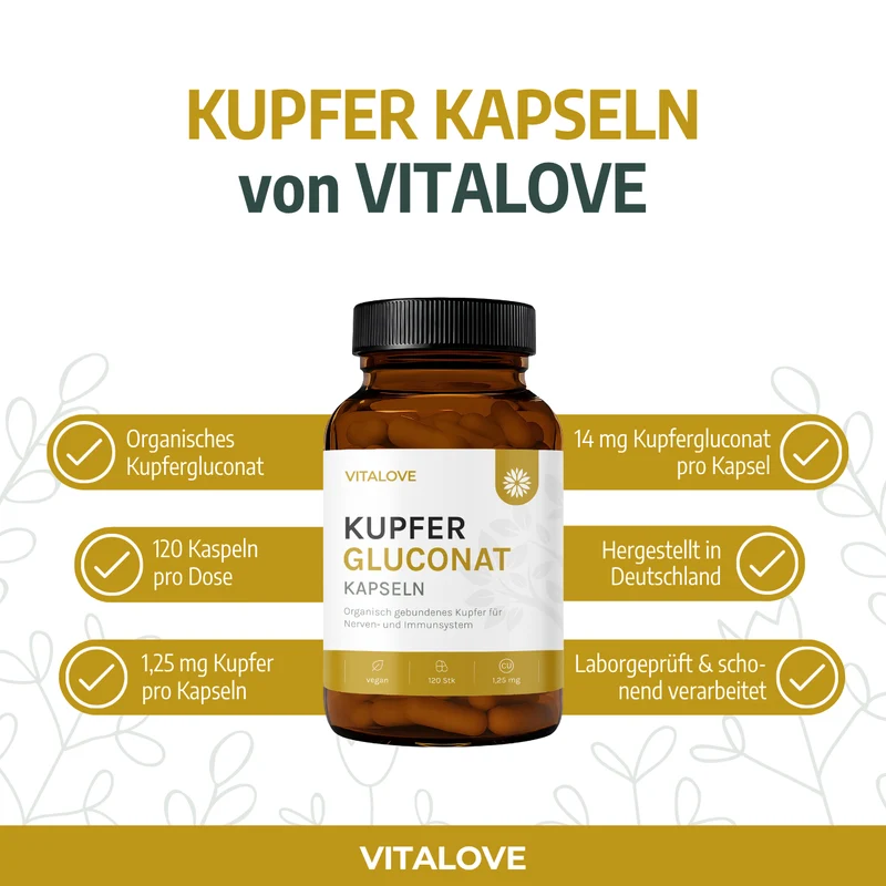 Kupfer Kapseln 1,25 mg – 120 Kapseln