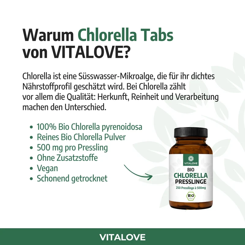 Bio Chlorella Presslinge 500 mg – 250 Presslinge