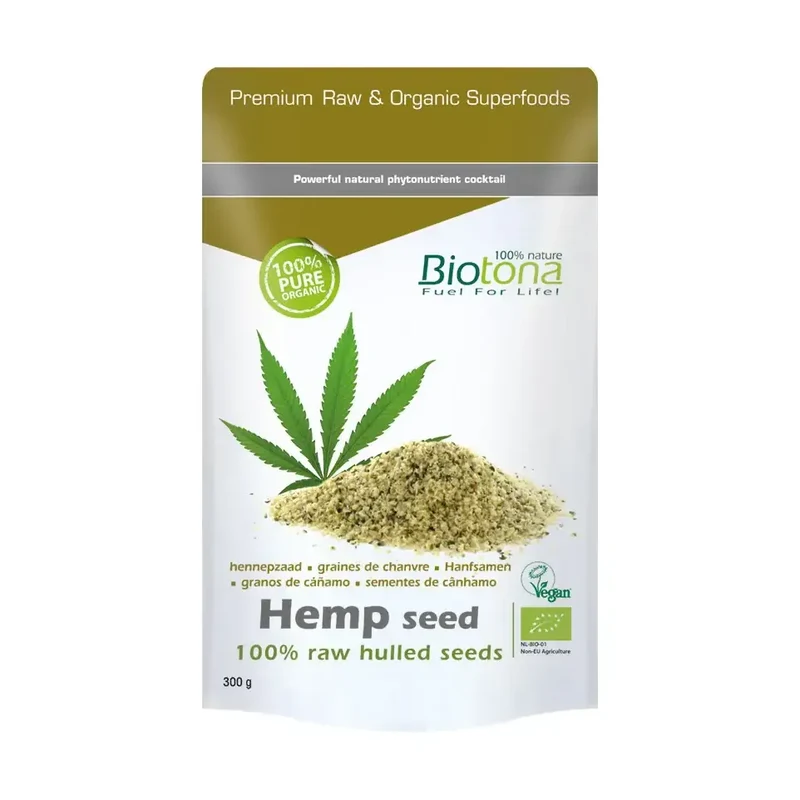 Biotona Hemp raw hulled seeds 300 gram