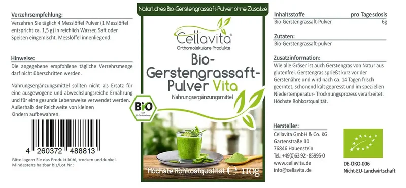 Bio Gerstengrassaft-Pulver (Vita)