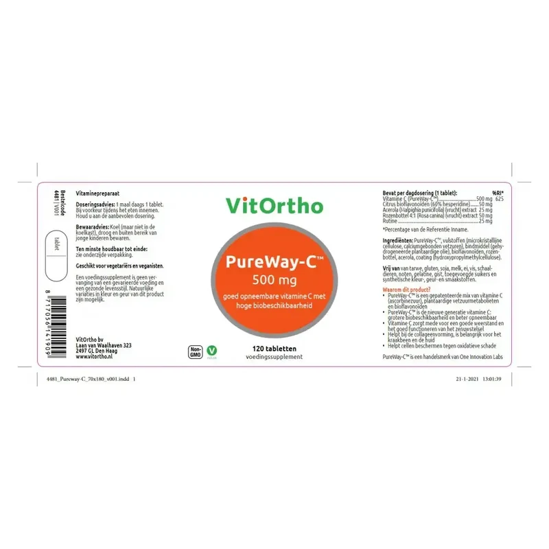 VitOrtho Vitamine C pureway-C 120 tabletten