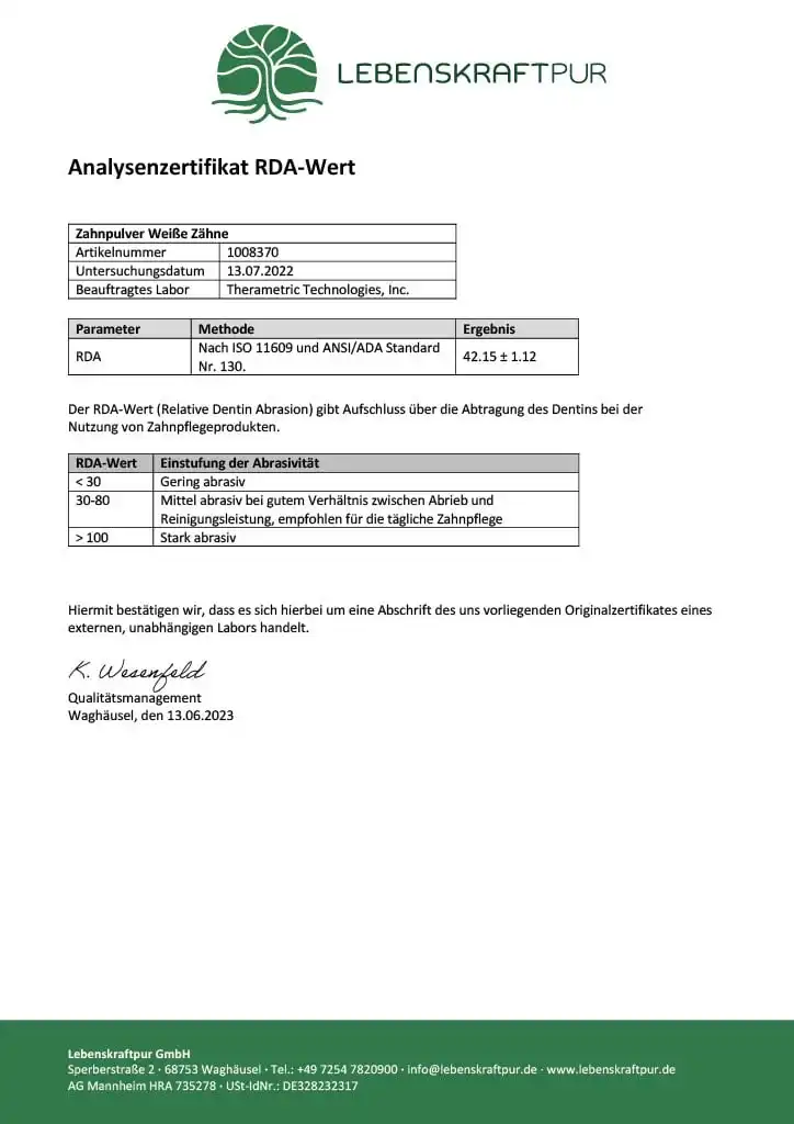 Zahnpulver Weisse Zähne