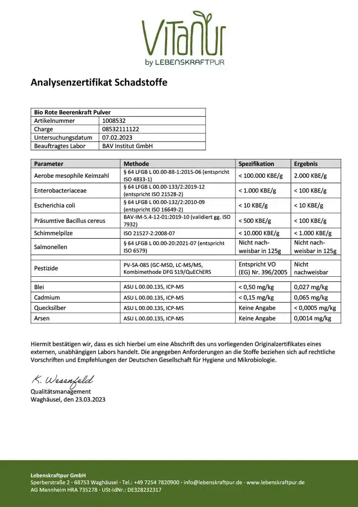 Bio Rote Beerenkraft Pulver