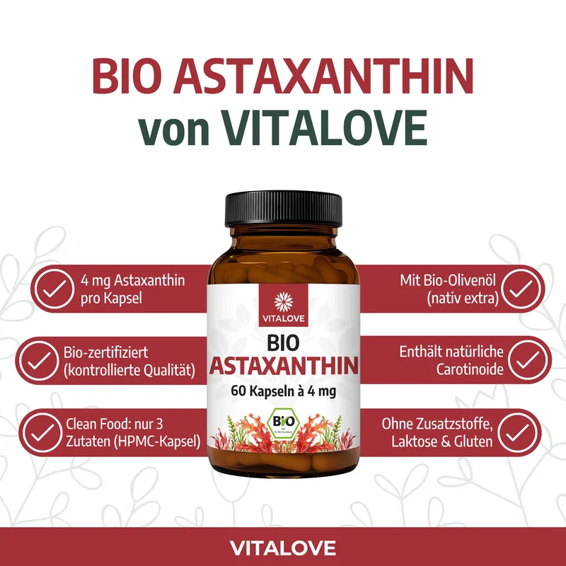 Bio Astaxanthin Kapseln 4 mg – 60 Stück