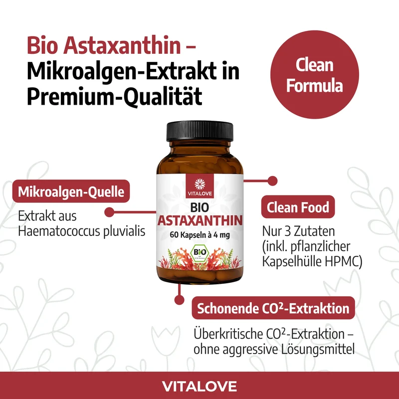 Bio Astaxanthin Kapseln 4 mg – 60 Stück