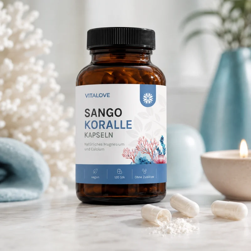 Sango Koralle Kapseln mit Calcium und Magnesium – 120 Stück