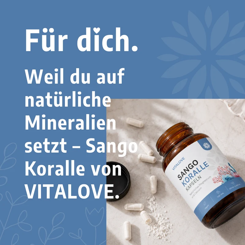 Sango Koralle Kapseln mit Calcium und Magnesium – 120 Stück