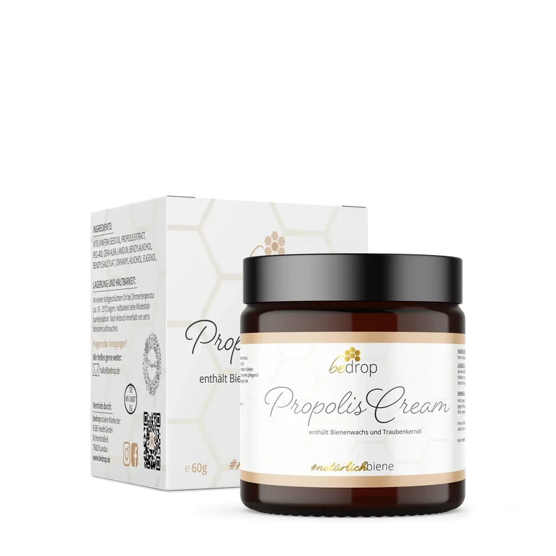 Propolis Cream - hochdosierte Propolis Creme mit Bienenwachs & Traubenkernöl - 60g