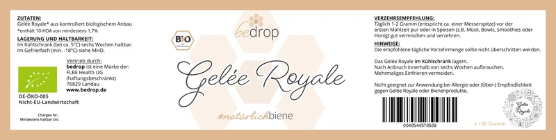 Bio Gelée Royale Frisch - 100g pur