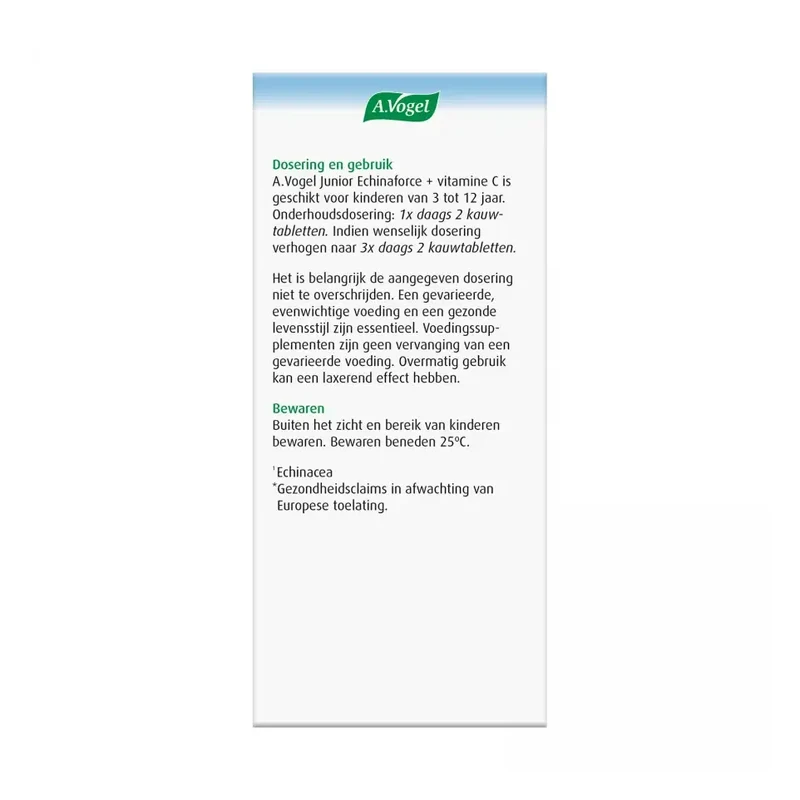 A.Vogel Echinaforce junior & vitamine c 80 kauwtabletten