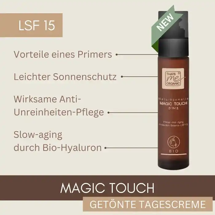 Magic-Touch getönte BIO-Tagescreme Slow Aging 50ml im Glas (vegan)