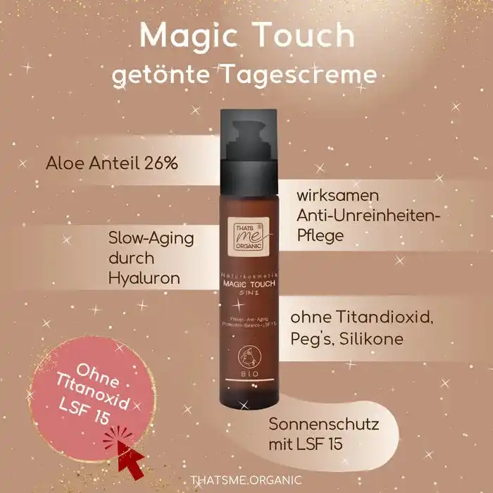 Magic-Touch getönte BIO-Tagescreme Slow Aging 50ml im Glas (vegan)