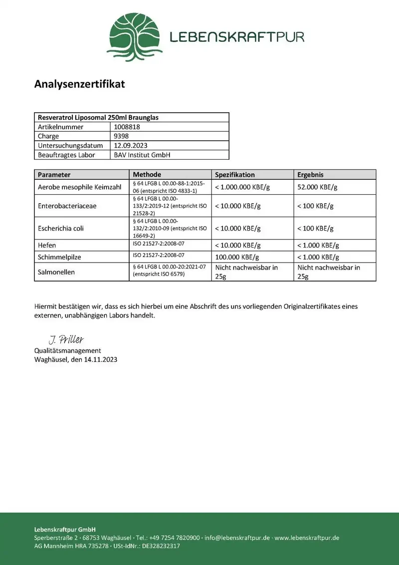 Resveratrol Liposomal