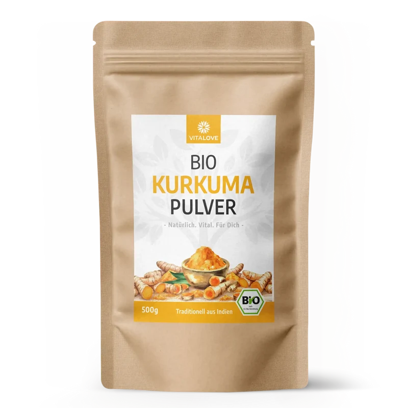 Bio Kurkumapulver (aus Indien) – 500 g