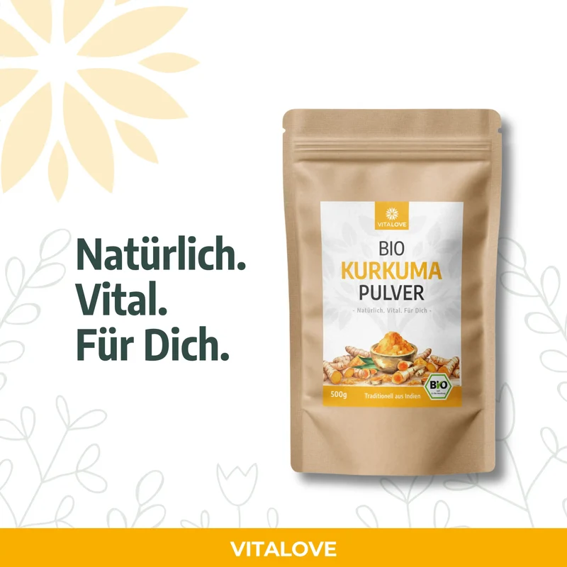 Bio Kurkumapulver (aus Indien) – 500 g
