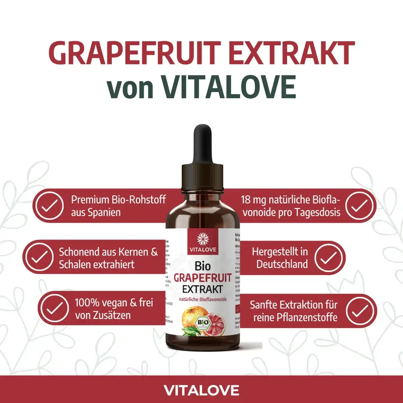 Bio Grapefruitkernextrakt Tropfen aus Spanien – 50 ml