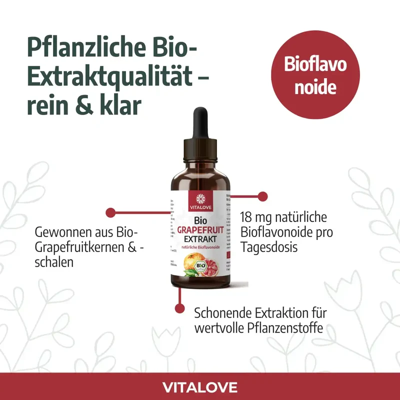 Bio Grapefruitkernextrakt Tropfen aus Spanien – 50 ml