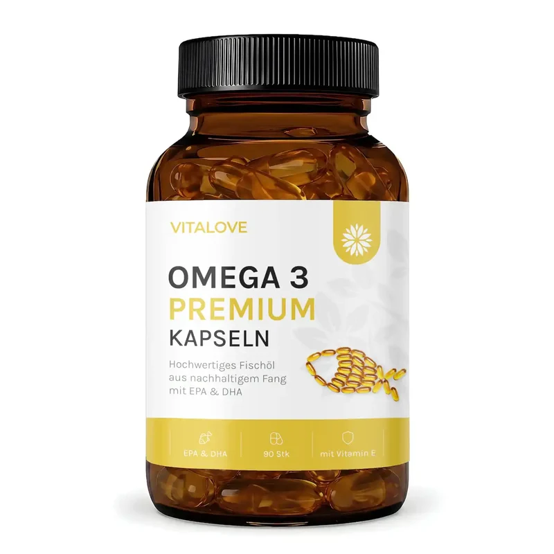 Omega 3 Fischöl Kapseln mit EPA und DHA – 90 Stück