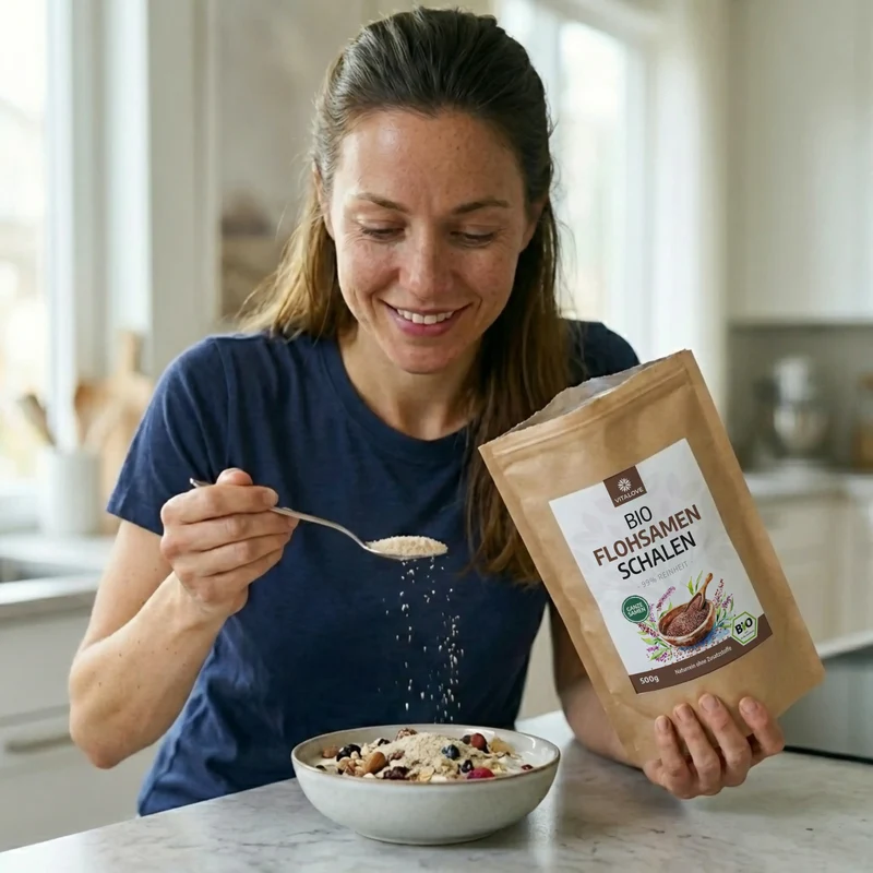 Bio Flohsamenschalen ganz (99% Reinheit) – 500 g
