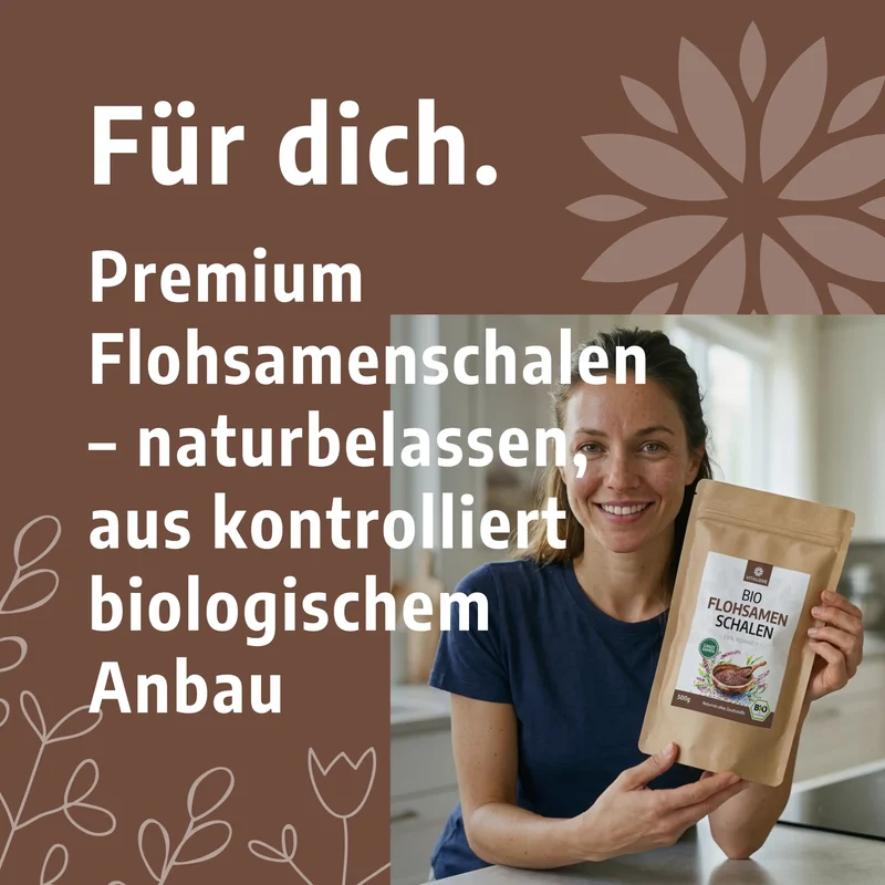 Bio Flohsamenschalen ganz (99% Reinheit) – 500 g
