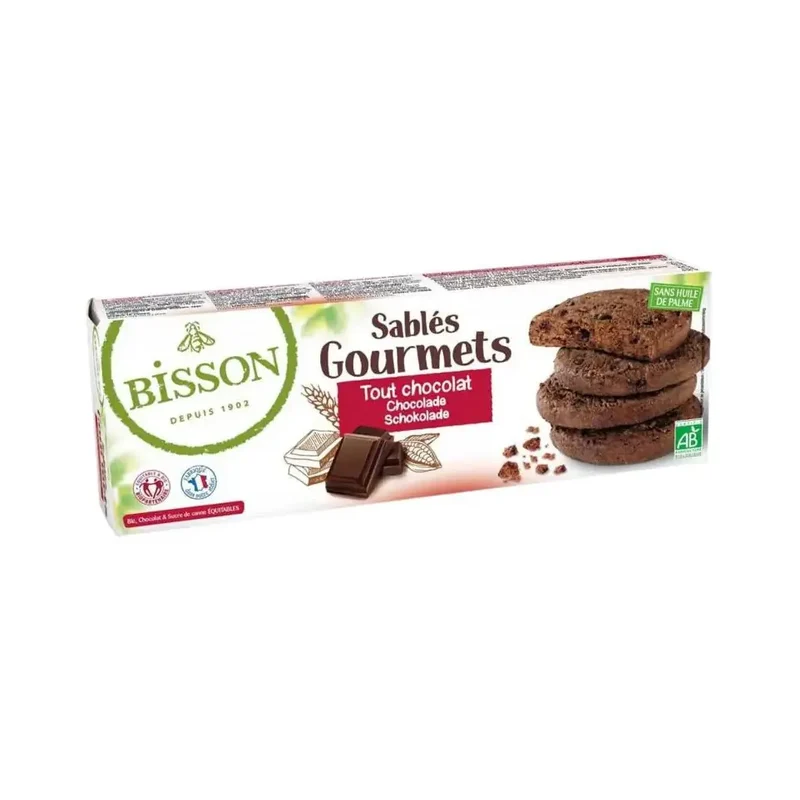 Bisson Chocolade koekjes sables gourmet 150 gram